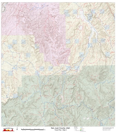 Map 4 of the San Juan County Travel Plan in Utah. Published by San Juan County.