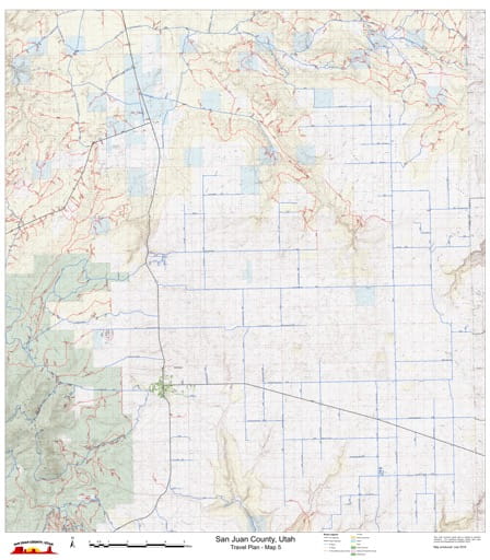 Map 5 of the San Juan County Travel Plan in Utah. Published by San Juan County.