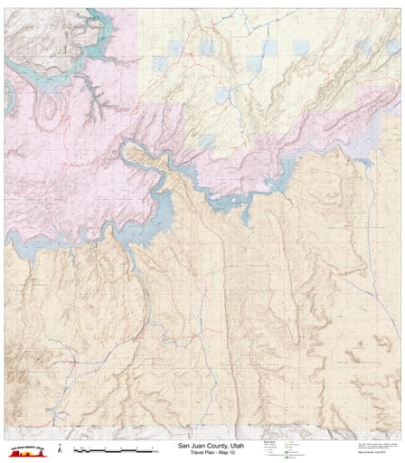Map 10 of the San Juan County Travel Plan in Utah. Published by San Juan County.