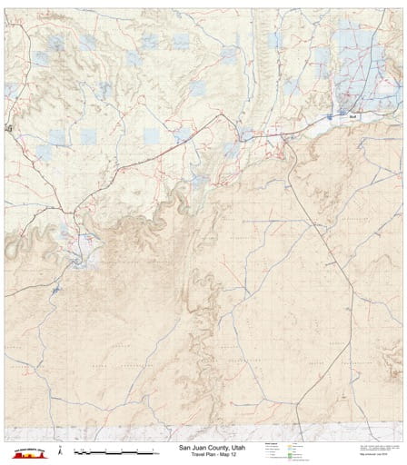 Map 12 of the San Juan County Travel Plan in Utah. Published by San Juan County.
