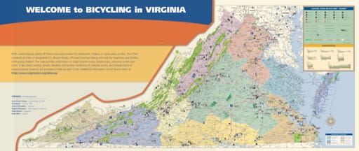 map of Virginia State - Virginia State Bicycle Map