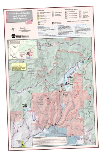 Map Little Pend Oreille Forest and Vicinity Trail System in Little Pend Oreille Forest. Published by Washington State Department of Natural Resources (WSDNR).