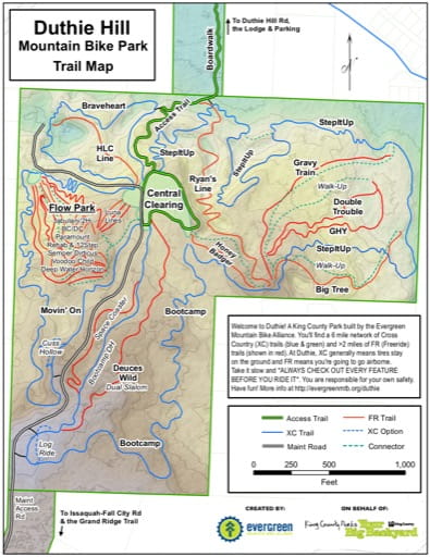 Duthie Hill Park Map Duthie Hill Mountain Bike Trails