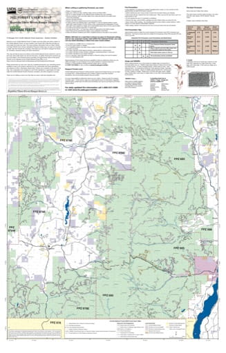 Forest User's Map of Republic/Three Rivers Ranger Districts (RD) of Colville National Forest (NF) in Washington. Published by the U.S. Forest Service (USFS).