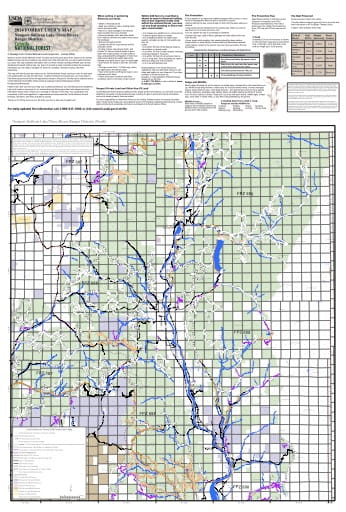 Forest User's Map of Sullivan/Newport/Three Rivers Ranger Districts (RD) of Colville National Forest (NF) in Washington. Published by the U.S. Forest Service (USFS).
