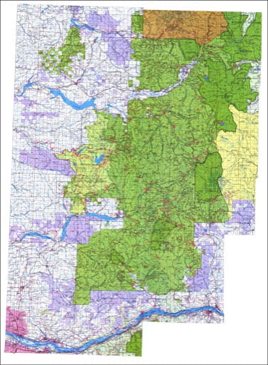 Visitor map of Gifford Pinchot National Forest (NF). Published by the U.S. Forest Service (USFS).