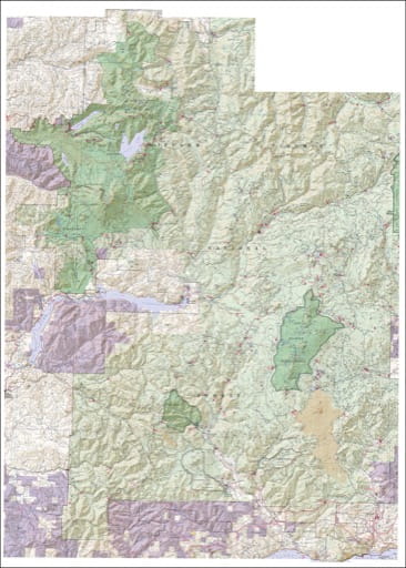 Recreation map of Mount St. Helens National Volcanic Monument (NVM) in Gifford Pinchot National Forest (NF). Published by the U.S. Forest Service (USFS).