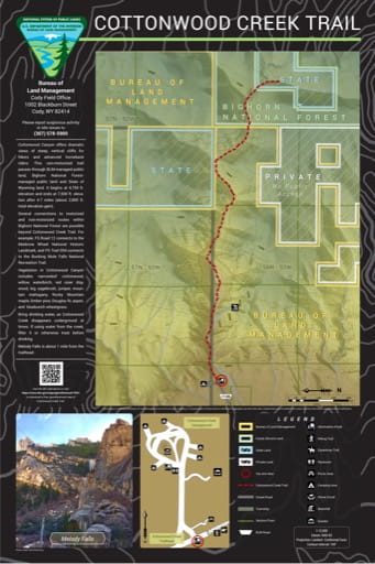 map of Cottonwood Creek - Trail Map