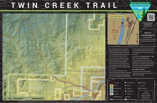 map of Twin Creek - Trail Map
