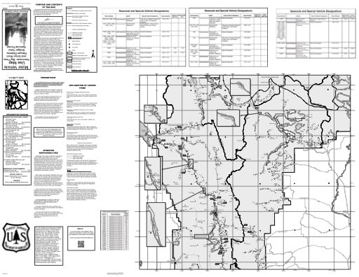 Motor Vehicle Use Map (MVUM) of Big Piney and Greys River Ranger Districts in Bridger-Teton National Forest (NF) in Wyoming. Published by the U.S. Forest Service (USFS).