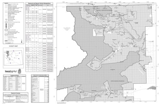 Motor Vehicle Use Map (MVUM) of the North Zone (side 2) of Shoshone National Forest (NF) in Wyoming. Published by the U.S. Forest Service (USFS).