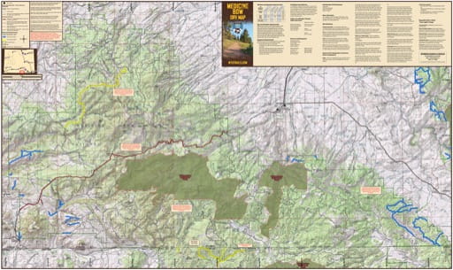 Map of Sierra Range Off-Road Vehicle Trails (ORV) in Medicine Bow-Routt National Forest (NF) in Wyoming. Published by Wyoming State Parks, Historic Sites, & Trails (WYSP).