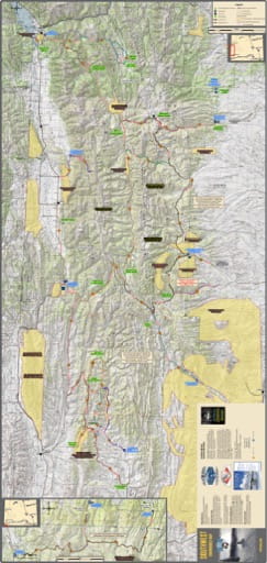 Map of Wyoming Range Snowmobile Trails in Wyoming. Published by Wyoming State Parks, Historic Sites, & Trails (WYSP).