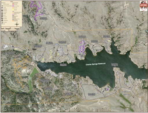 map of Curt Gowdy - Granite Reservoir